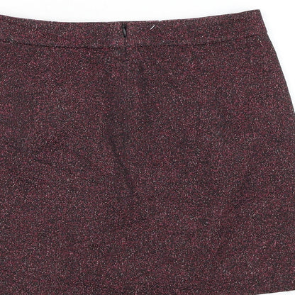 Great Plains Womens Purple Cotton Mini Skirt Size 8 Zip