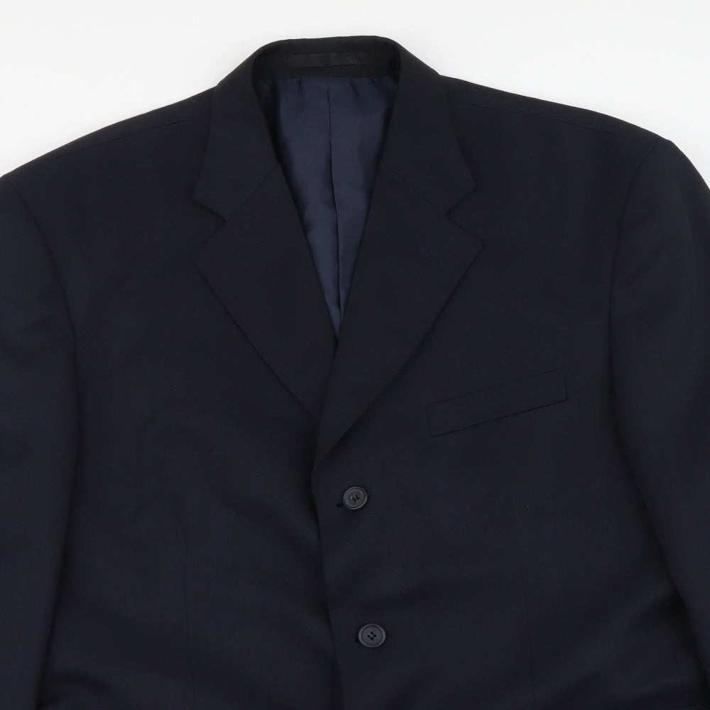 Mens UK Size L Savatini Regular Blue Suit Jacket