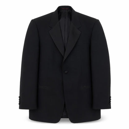 Mens UK Size M 1860 Menswear Regular Black Suit Jacket