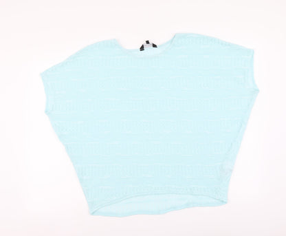 Womens UK Size 12 New Look Blue Basic Blouse