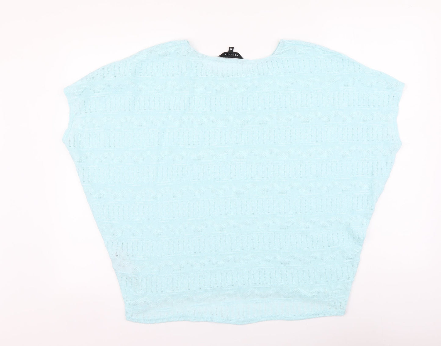 Womens UK Size 12 New Look Blue Basic Blouse