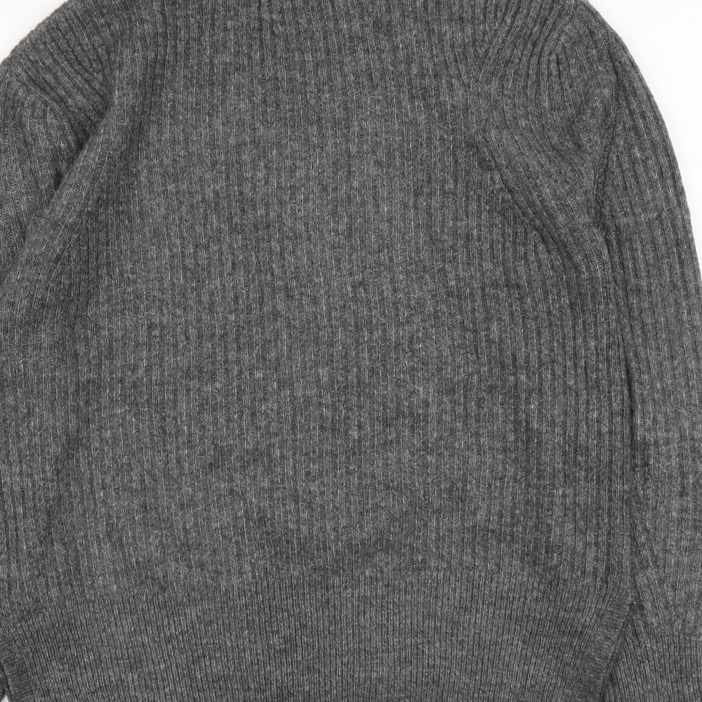 F&F Womens Grey High Neck Acrylic Pullover Jumper Size 6