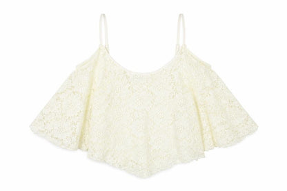 Womens UK Size 10 New Look Ivory Cropped Tank