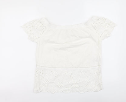 Womens UK Size 8 NEXT White Basic Blouse
