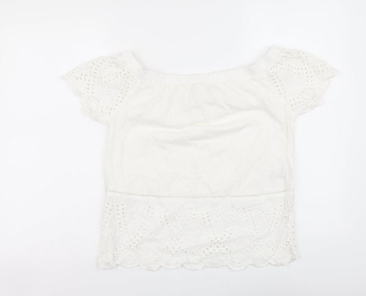 Womens UK Size 8 NEXT White Basic Blouse