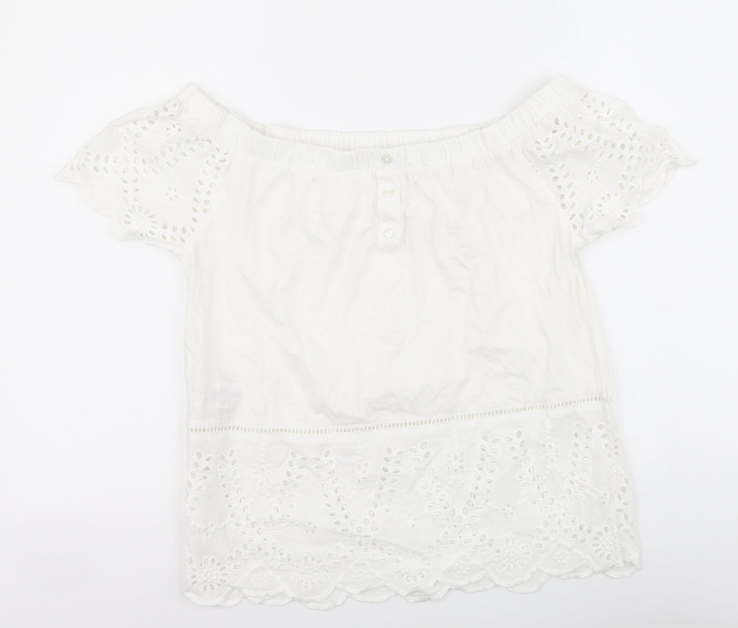 Womens UK Size 8 NEXT White Basic Blouse