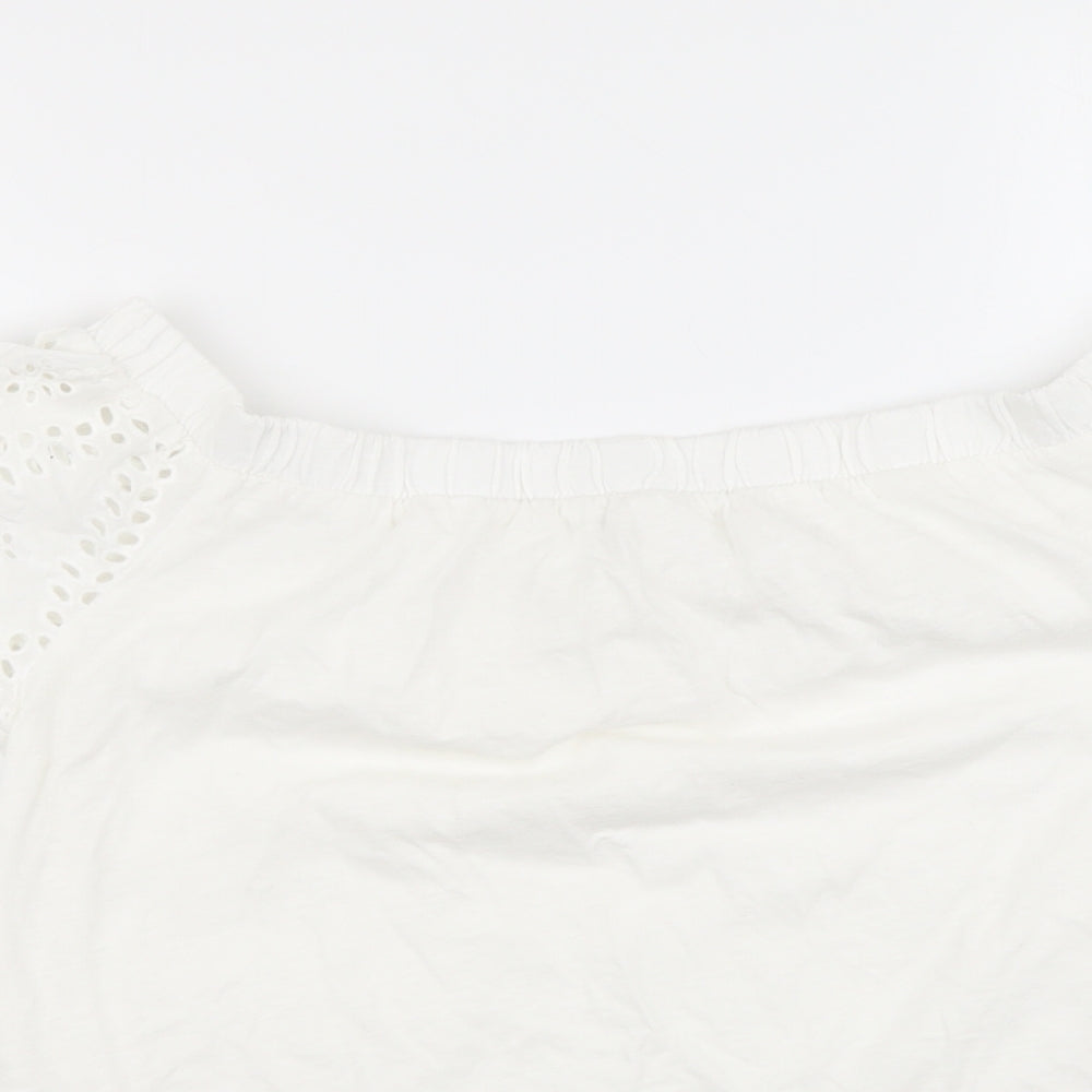 Womens UK Size 8 NEXT White Basic Blouse