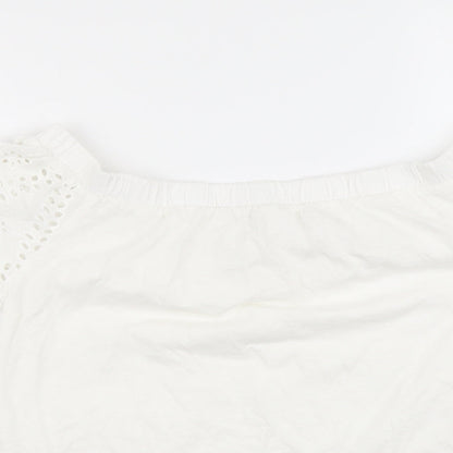 Womens UK Size 8 NEXT White Basic Blouse