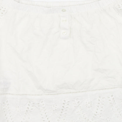 Womens UK Size 8 NEXT White Basic Blouse