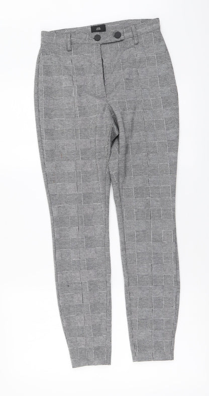 Womens UK Size 8 River Island Regular Fit Chino Grey Trousers