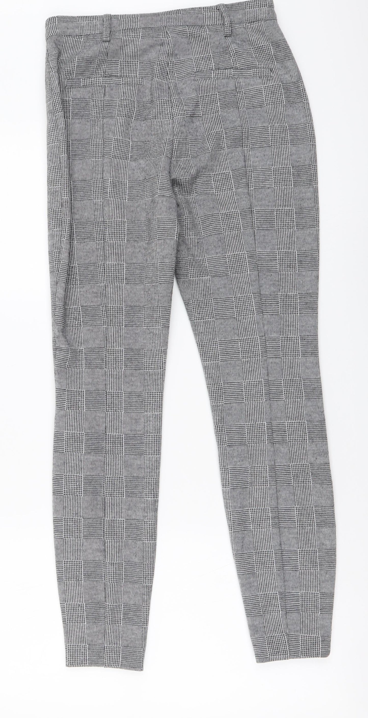 Womens UK Size 8 River Island Regular Fit Chino Grey Trousers