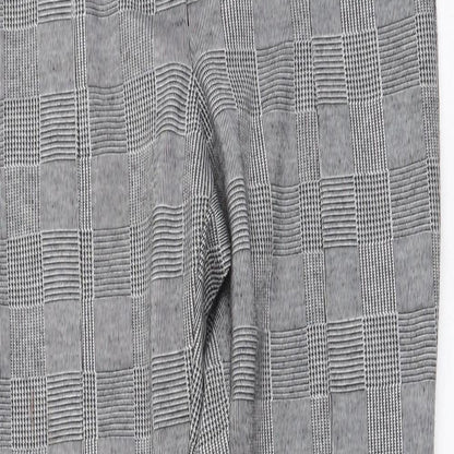 Womens UK Size 8 River Island Regular Fit Chino Grey Trousers