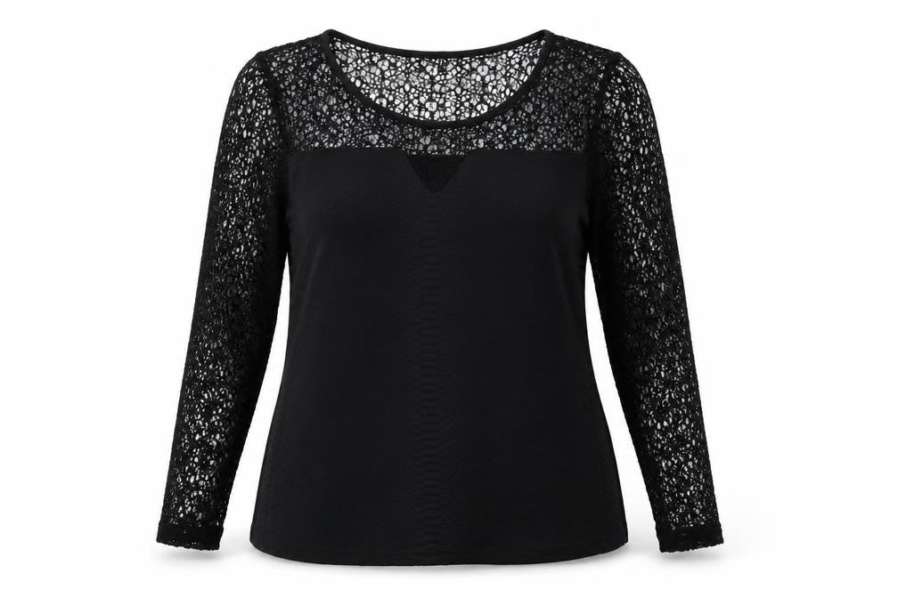 Womens UK Size L Fransa Black Basic Blouse