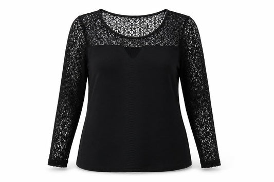 Womens UK Size L Fransa Black Basic Blouse