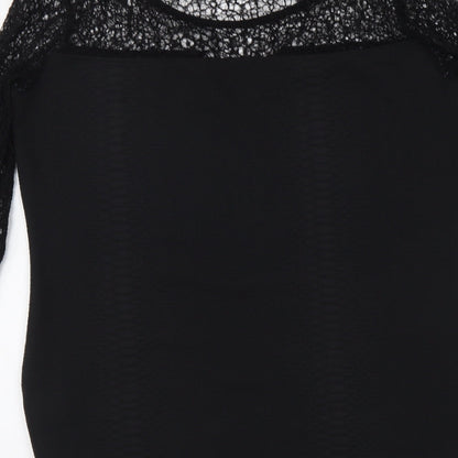 Womens UK Size L Fransa Black Basic Blouse