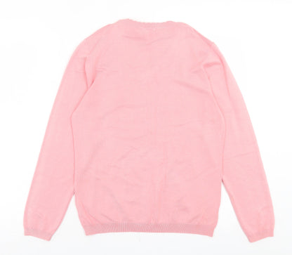 Womens UK Size M Annabelle Pink Pullover Jumper