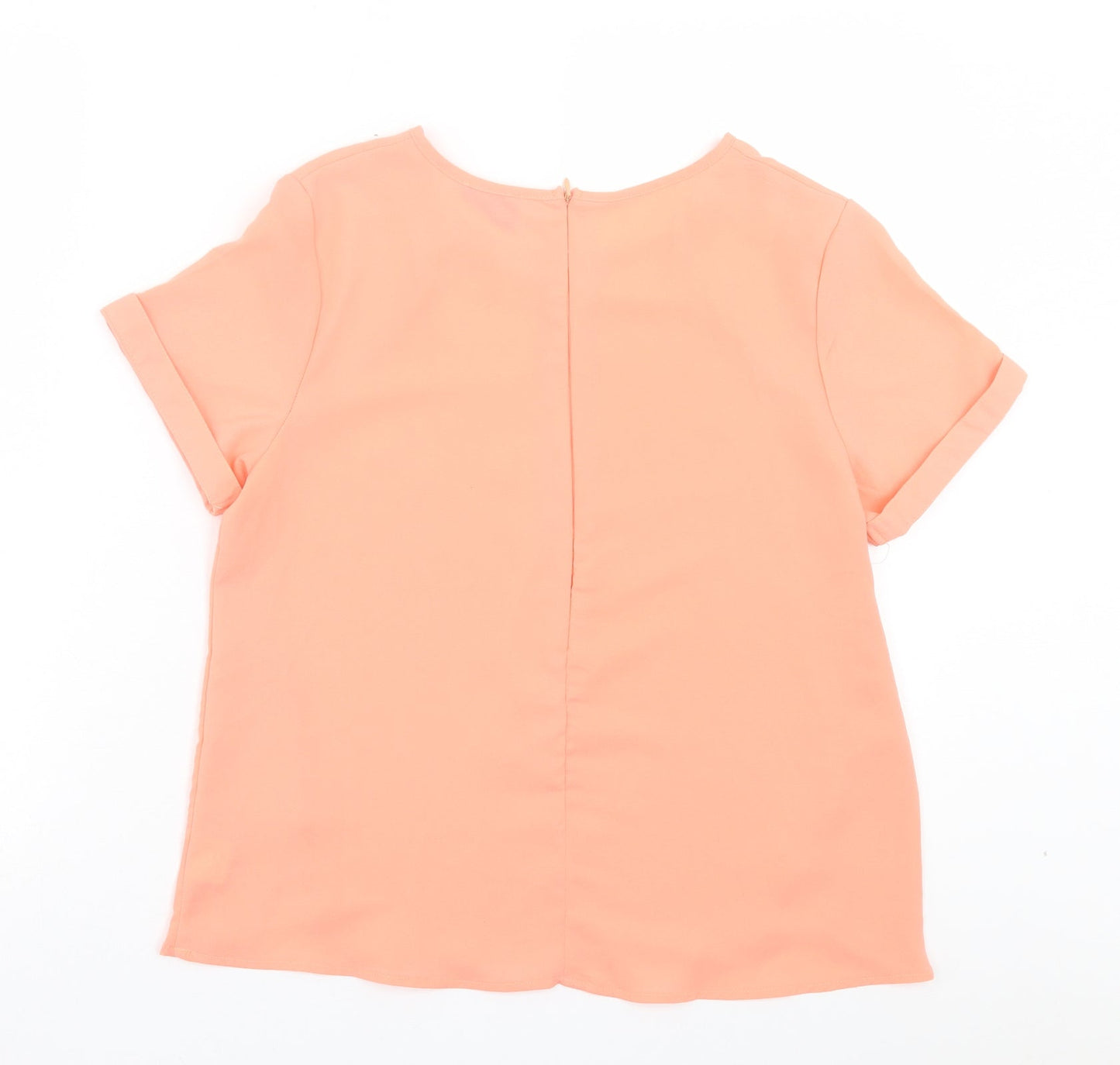 Womens UK Size 12 Poppy Lux Pink Basic T-Shirt