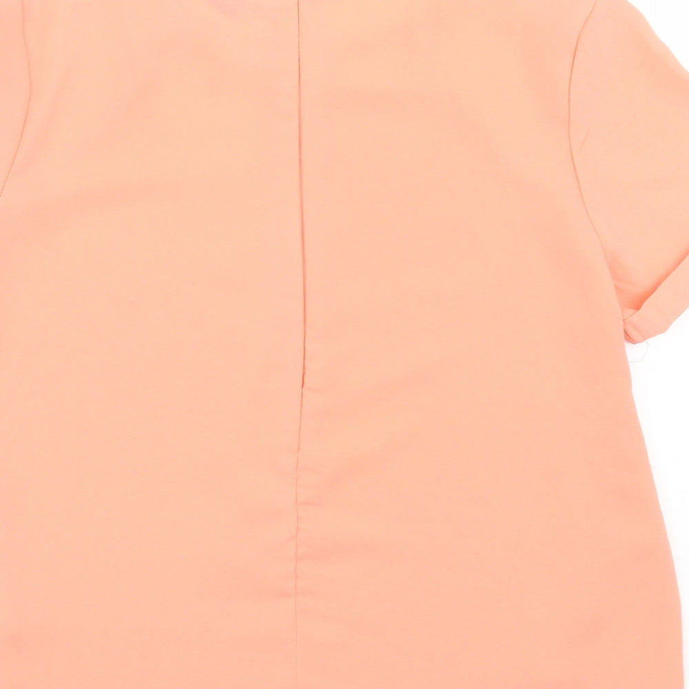 Womens UK Size 12 Poppy Lux Pink Basic T-Shirt