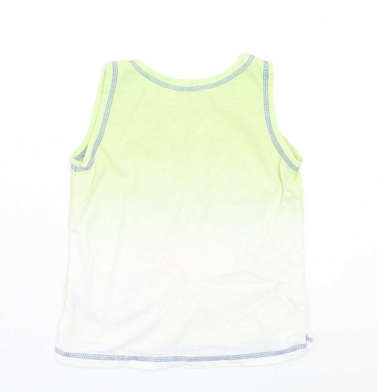Primark Boys Green Cotton Basic Tank Size 3-4 Years Crew Neck Pullover - Shark