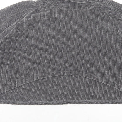 Motel Womens Grey Polyester Pullover Sweatshirt Size S Pullover - Crop