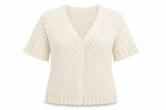 Womens UK Size 2XL Pure & Natural Ivory Cardigan Jumper