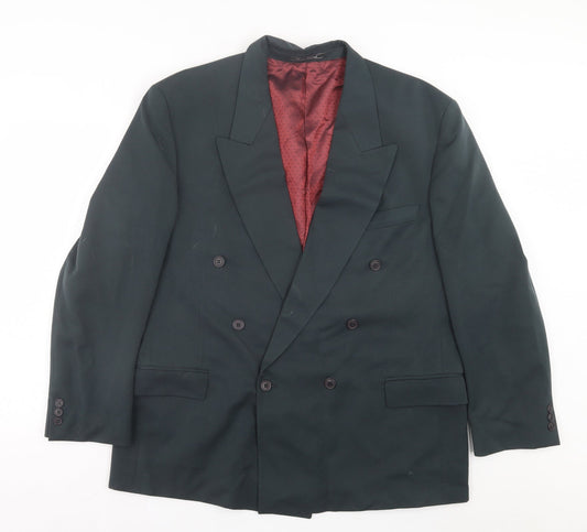 Mens UK Size 44 River Island Regular Green Suit Jacket