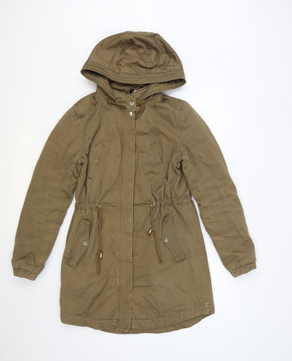 Womens UK Size 8 H&M Brown Parka Coat