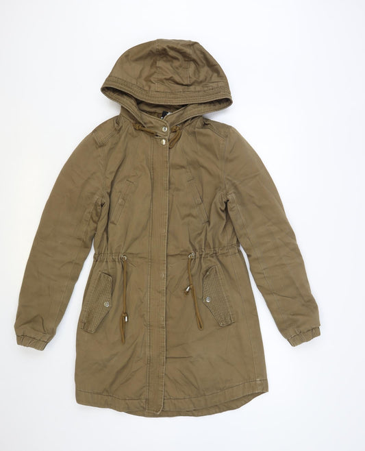 Womens UK Size 8 H&M Brown Parka Coat