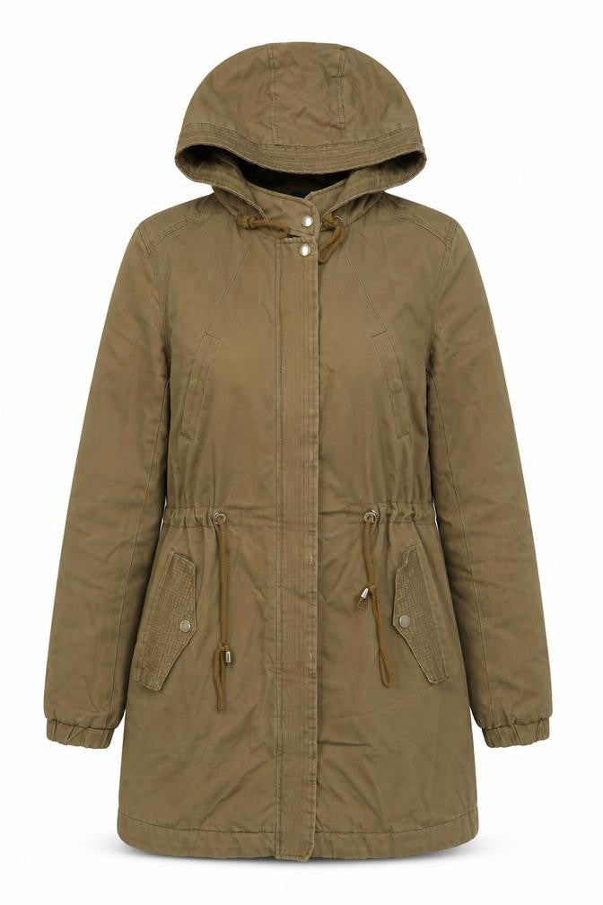 Womens UK Size 8 H&M Brown Parka Coat
