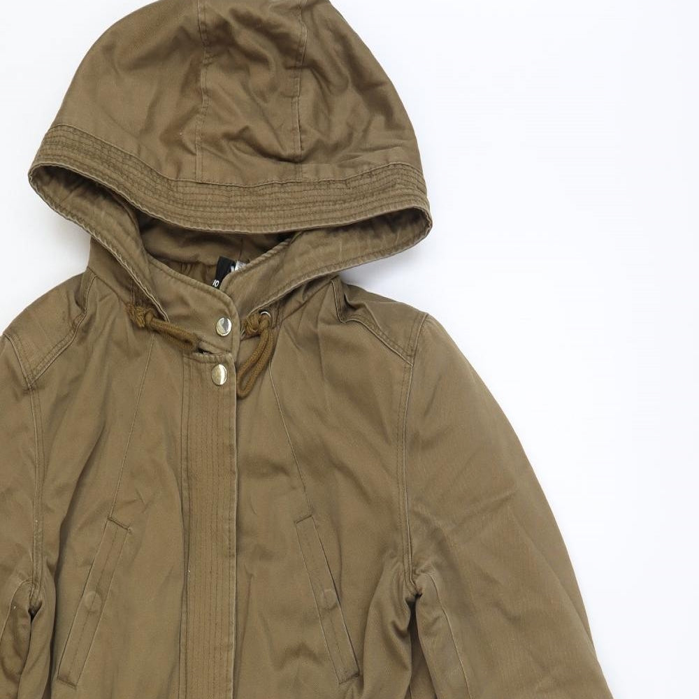 Womens UK Size 8 H&M Brown Parka Coat