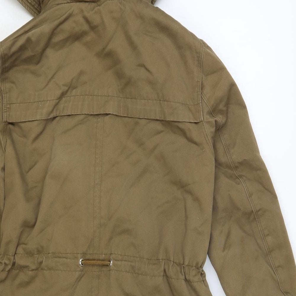 Womens UK Size 8 H&M Brown Parka Coat