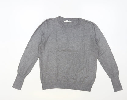 Primark Womens Grey Crew Neck Polyester Pullover Jumper Size 12