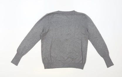 Primark Womens Grey Crew Neck Polyester Pullover Jumper Size 12
