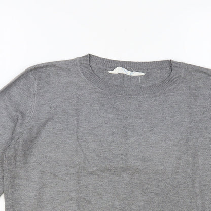 Primark Womens Grey Crew Neck Polyester Pullover Jumper Size 12