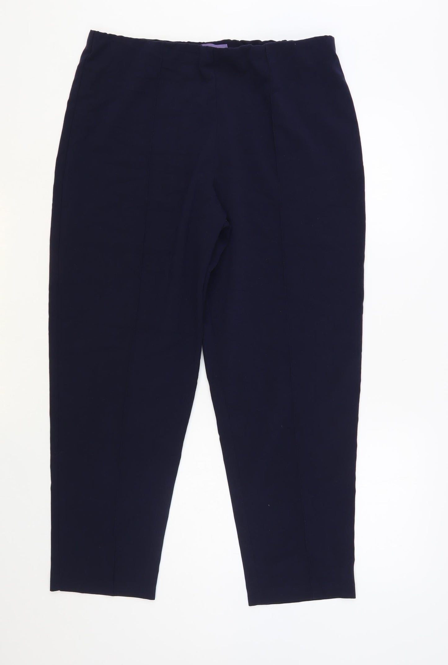 Autonomy Womens Blue Polyester Trousers Size 14 L26 in Regular