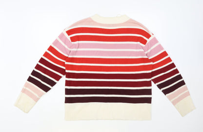 Womens UK Size 14 Marks and Spencer Red Pullover Jumper