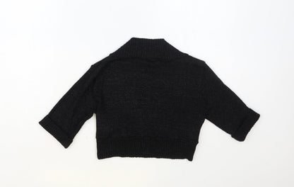 Womens UK Size 14 Quiz Black Shrug Jumper
