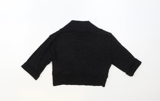 Womens UK Size 14 Quiz Black Shrug Jumper