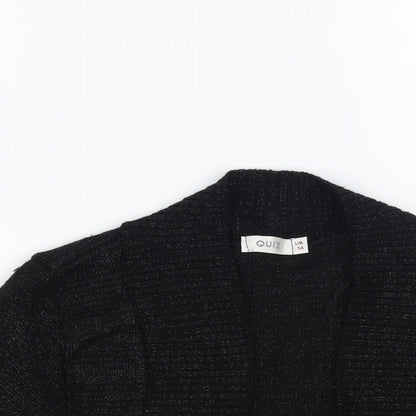 Womens UK Size 14 Quiz Black Shrug Jumper