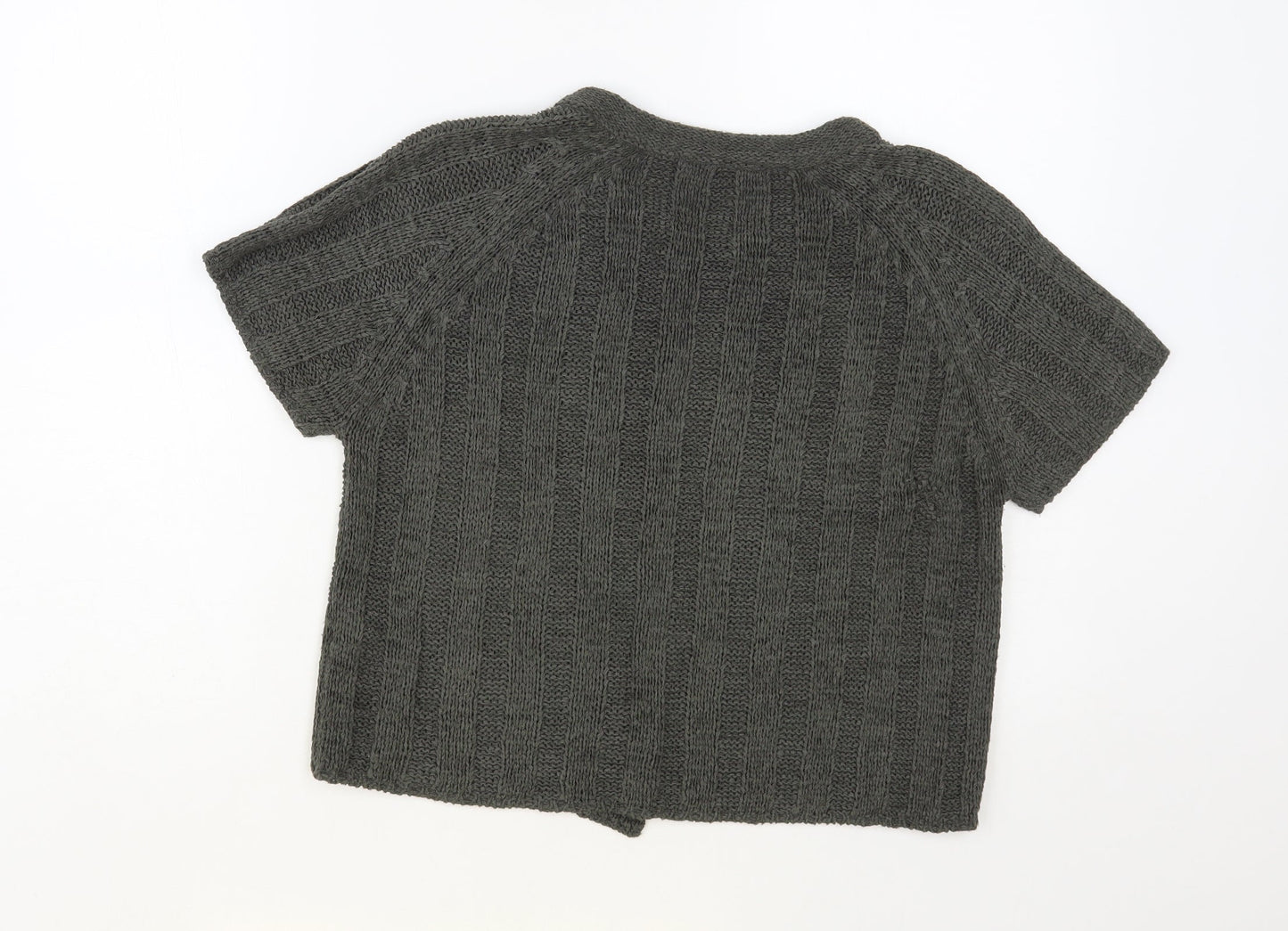 Vanilla Sands Womens Green Round Neck Acrylic Cardigan Jumper Size 14