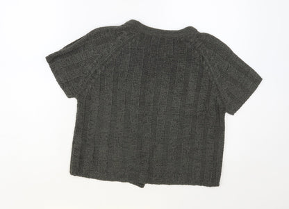Vanilla Sands Womens Green Round Neck Acrylic Cardigan Jumper Size 14
