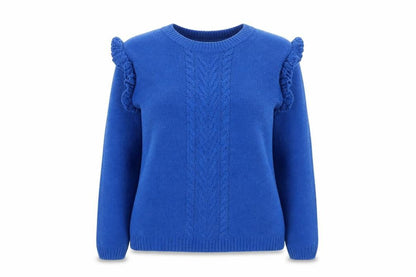 Womens UK Size S Papaya Blue Pullover Jumper