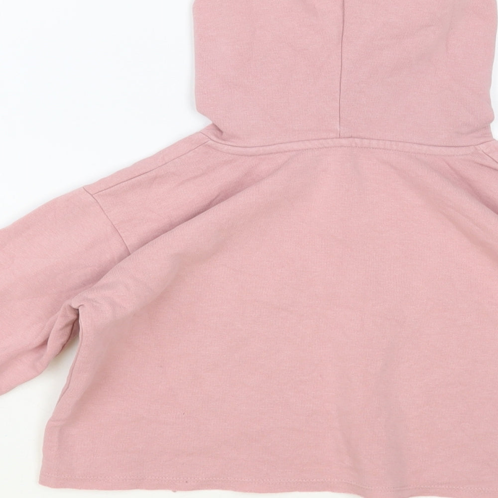 George Girls Pink Cotton Pullover Hoodie Size 9-10 Years Pullover - Pudsey