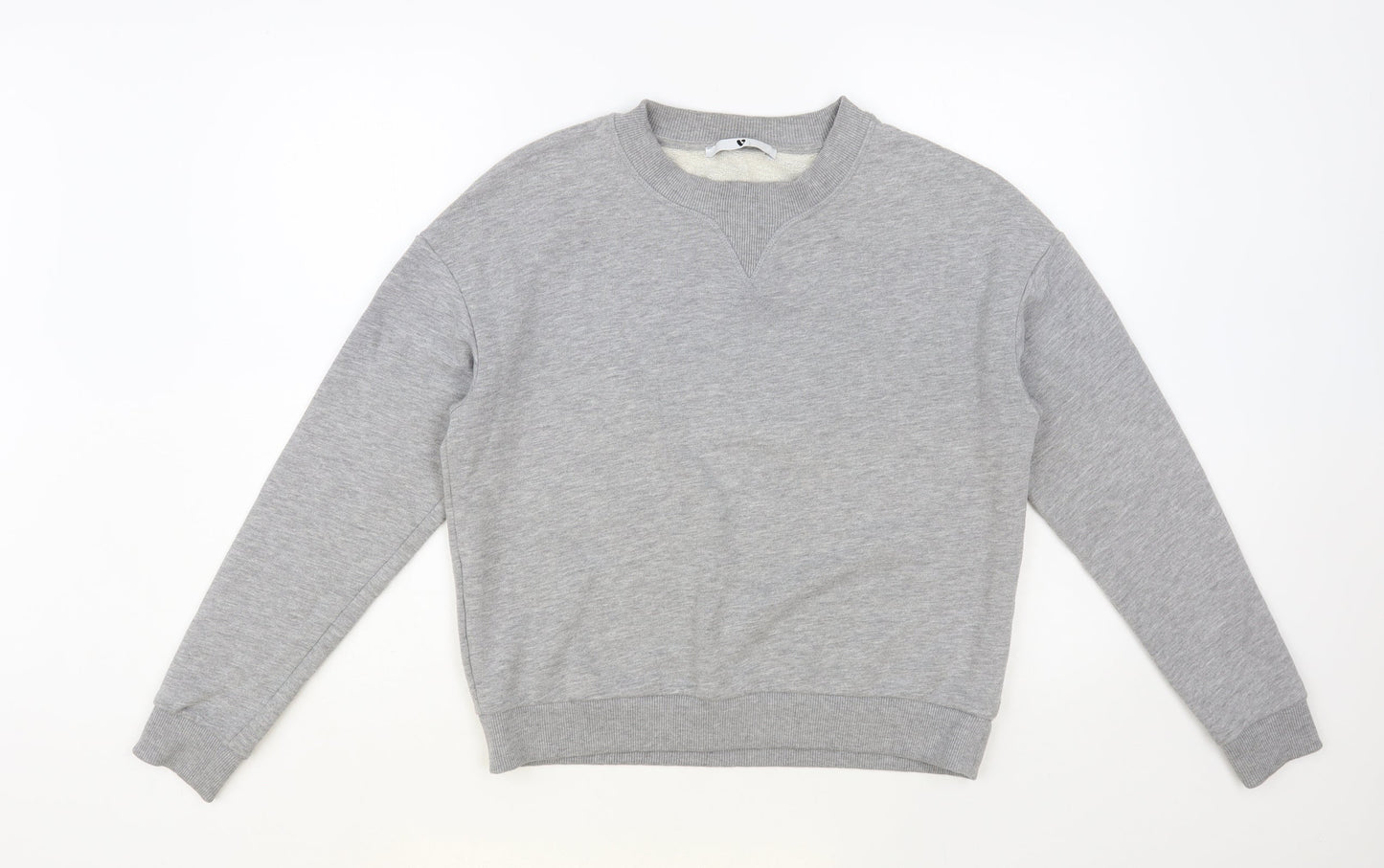 Very Womens Grey Cotton Pullover Sweatshirt Size 10 Pullover