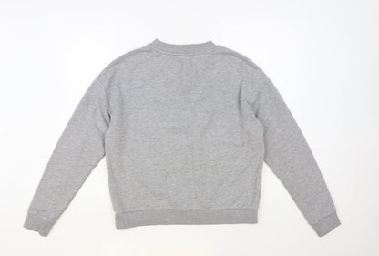 Very Womens Grey Cotton Pullover Sweatshirt Size 10 Pullover