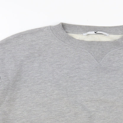 Very Womens Grey Cotton Pullover Sweatshirt Size 10 Pullover
