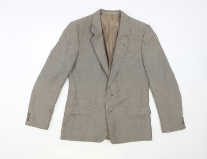 Mens UK Size 38 Trevira Regular Grey Suit Jacket