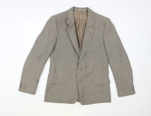 Mens UK Size 38 Trevira Regular Grey Suit Jacket