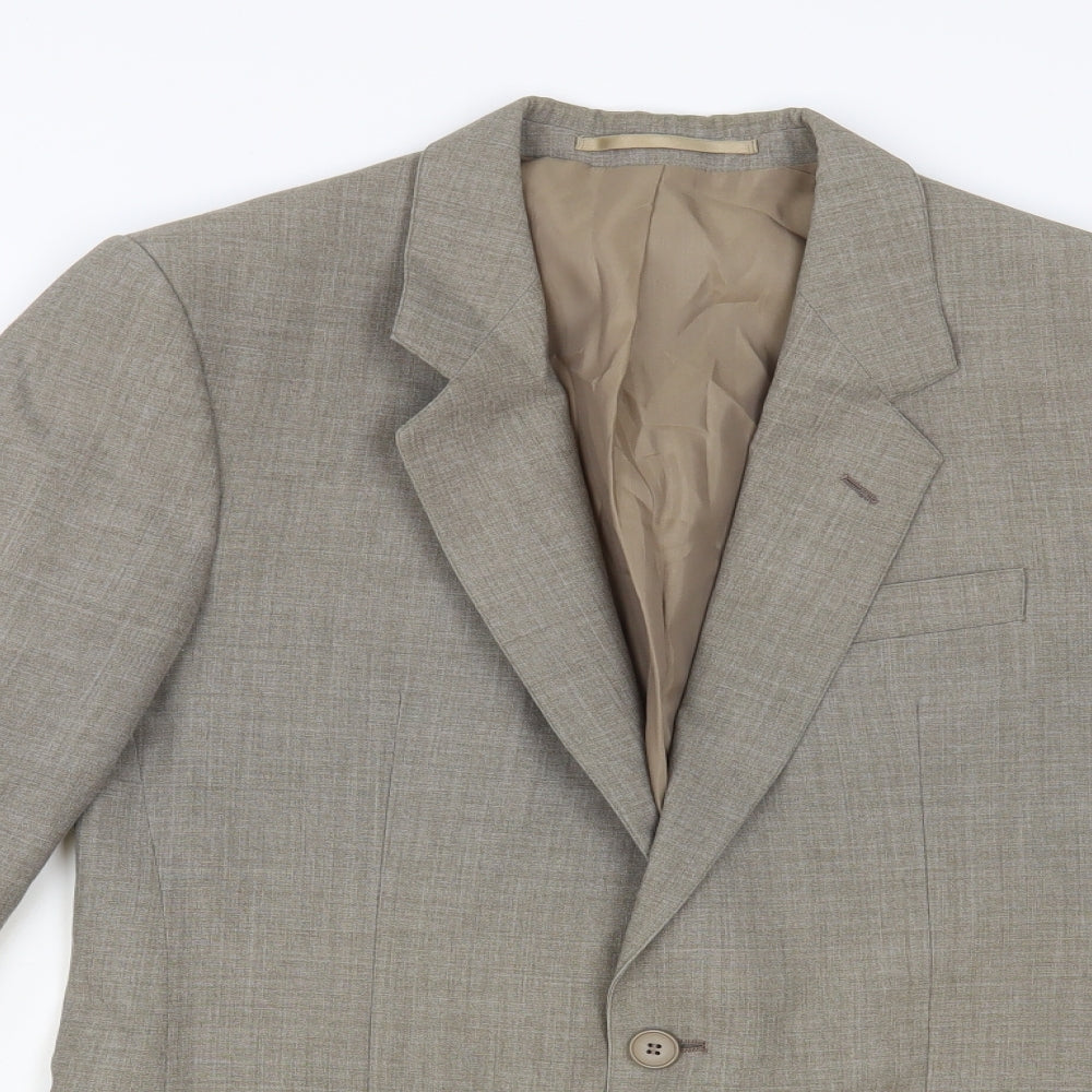 Mens UK Size 38 Trevira Regular Grey Suit Jacket