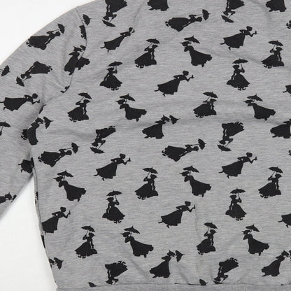 Primark Womens Grey Geometric Polyester Pullover Sweatshirt Size 8 Pullover - Mary Poppins